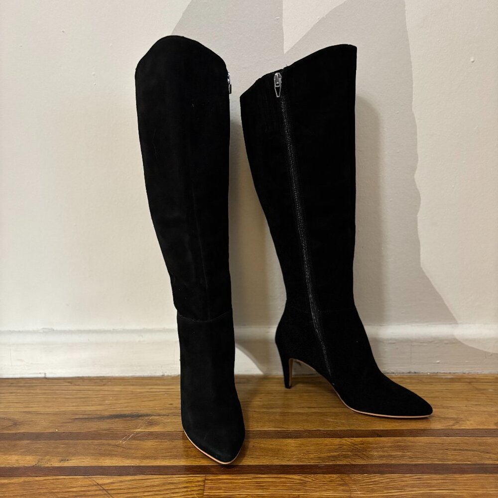 Onyx Stiletto Suede Knee High Boots - NWT